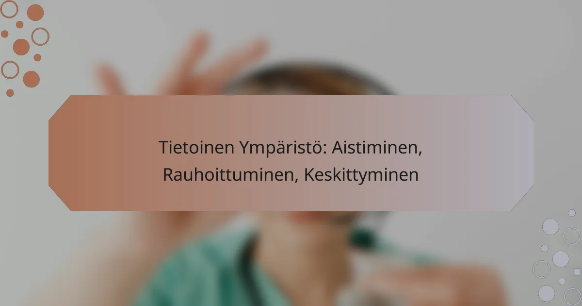 Tietoinen Ympäristö: Aistiminen, Rauhoittuminen, Keskittyminen